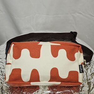 Orange and White Men's Bag